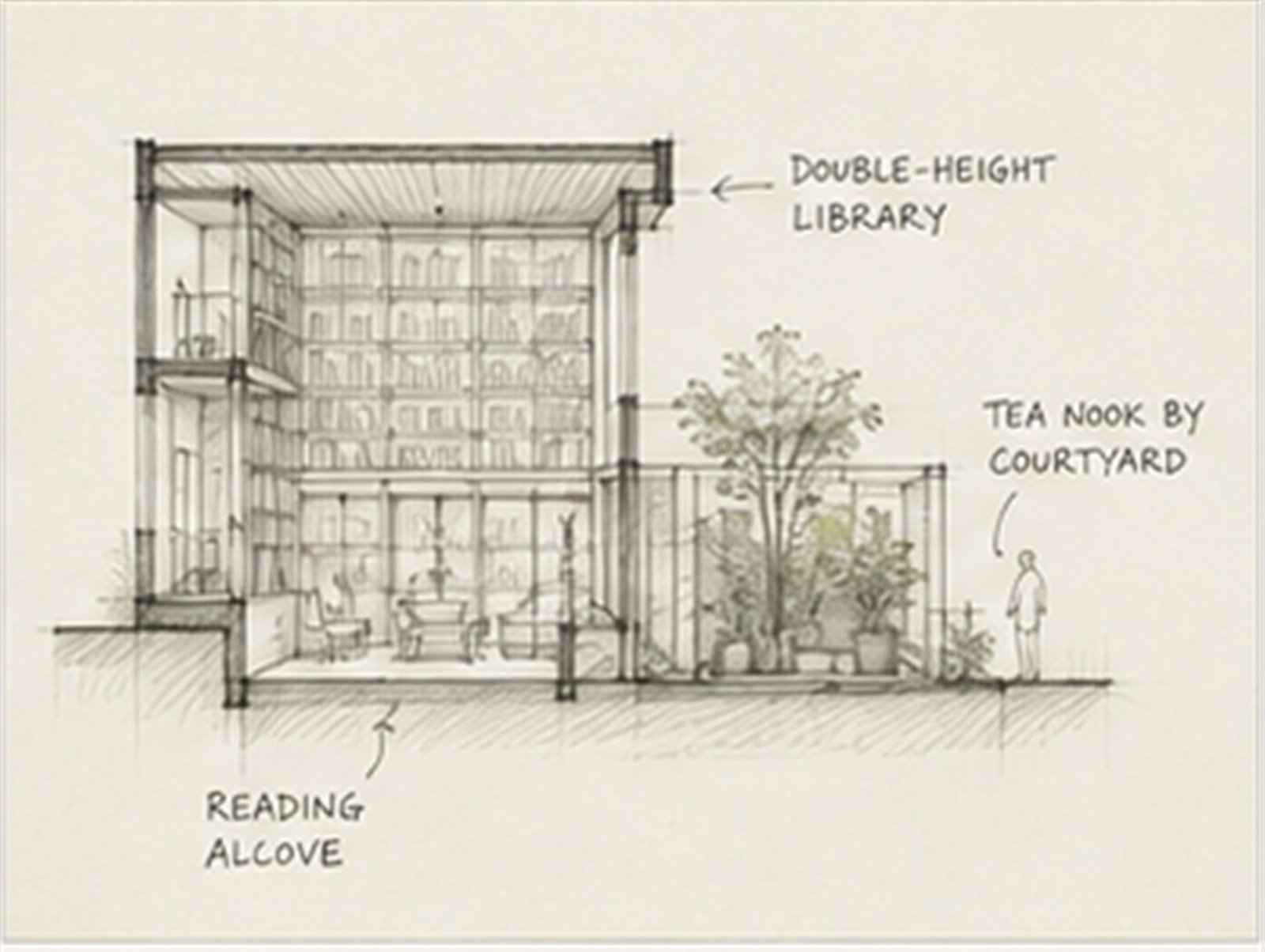 Library section sketch