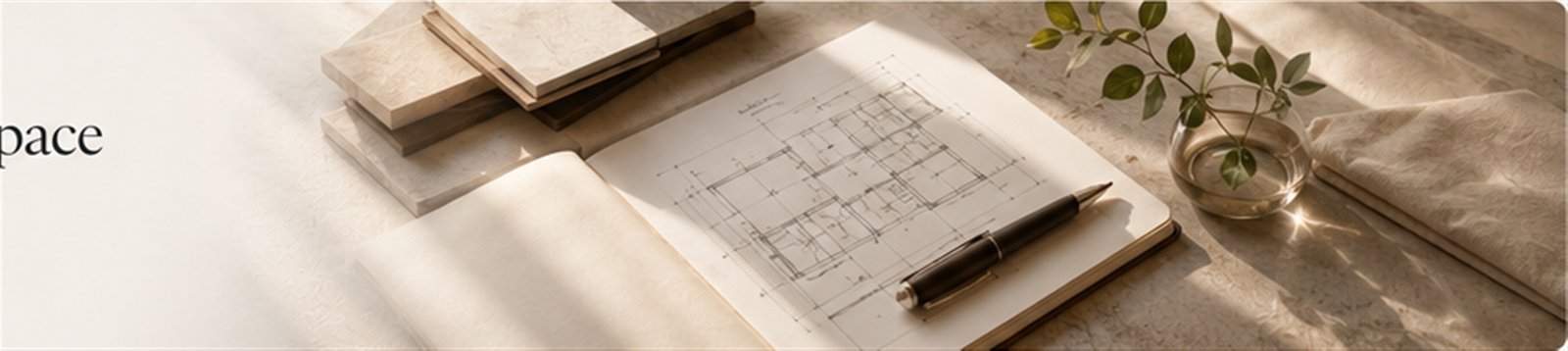 A plan and material samples